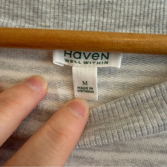 Haven Well Within Striped Knit Top Size Medium - Picture 4 of 9